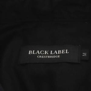 BLACK LABEL CRESTBRIDGE チェック 半袖シャツ BD ボタンダウン M 黒 白 グレー