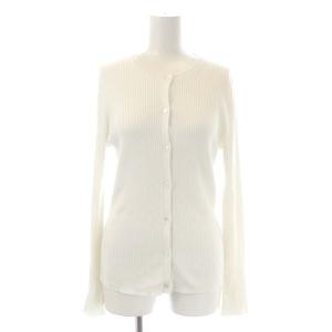 22SS Steady Cotton Crew Neck Cardi カーディガン リブニット 長袖 S 白 ホワイト