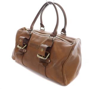 Longchamp ×Kate Moss ボストンバッグ ハンドバッグ レザー  茶 ブラウン