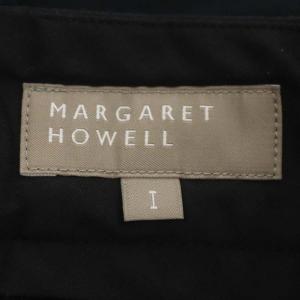 MARGARET HOWELL COTTON LINEN SILK アンクルパンツ ワイド 1 黒 ブラック