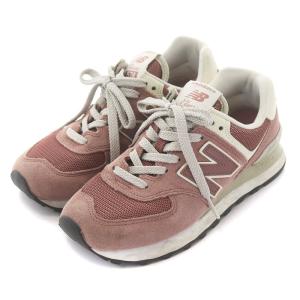 New Balance WL574CRC スニーカー US6 23.0cm コーラルピンク