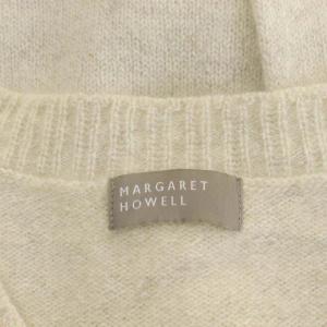 MARGARET HOWELL カシミヤ Vネックニット セーター 長袖 2 アイボリー