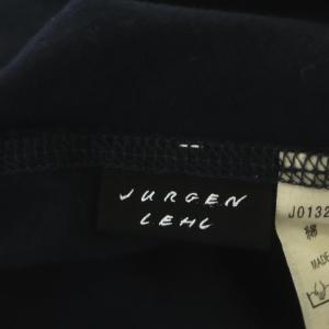 JURGEN LEHL コットンロングスカート フレア M 紺 ネイビー