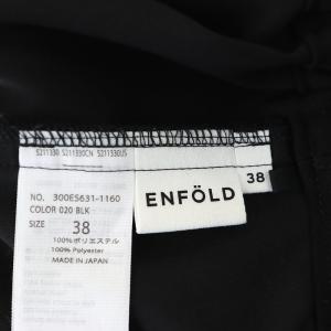 ENFOLD PEツイル ゴムジョッパーズパンツ テーパード イージー タック 38 黒 ブラック