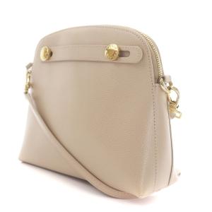 FURLA パイパー ミニショルダーバッグ ポシェット レザー ロゴ バンド ベージュ EAW7PE0