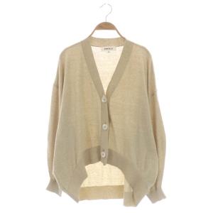 23SS HEXAGON CARDIGAN カーディガン ニット 長袖 Vネック コクーン 38 杢ベージュ