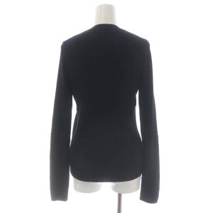 Theory SUPER PIUMA RIB CREW NECK CARD リブニット カーディガン コットン 長袖 S 黒 ブラック