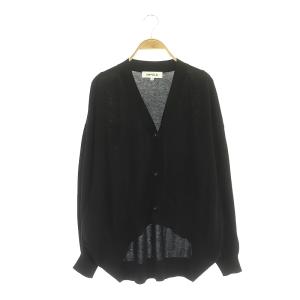 23SS HEXAGON CARDIGAN ニット 長袖 Vネック コクーン 38 ブラック