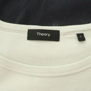 Theory PIGMENT PRINT CASEY TEE Tシャツ 半袖 クルーネック S ライトグレー 紺 ネイビー