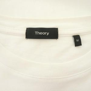 Theory Casey Tee Blocked Gradient Tシャツ 半袖 クルーネック プリント コットン M 白 ホワイト