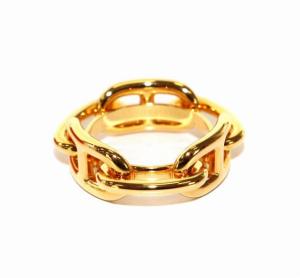 HERMES シェーヌダンクル スカーフリング ゴールド アクセサリー