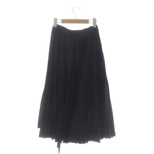 sacai 21SS SUITING SKIRT ドッキング ラップ プリーツ アシンメトリー 0 ブラック