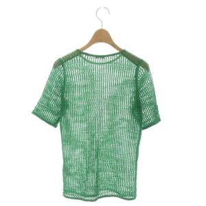 AURALEE 20SS MOHAIR WOOL MESH KNIT TEEニットTシャツ カットソー 半袖 1 緑 グリーン