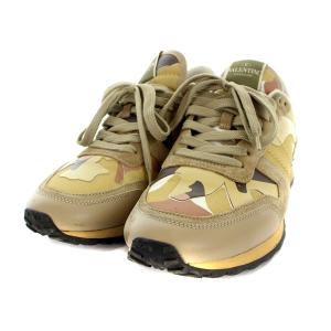 VALENTINO GARAVANI ROCKRUNNER スニーカー カモフラ 40.5 25.5?p ベージュ SH