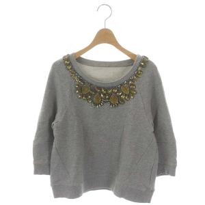 ビジュースウェット トップス カットソー 七分袖 36 グレー