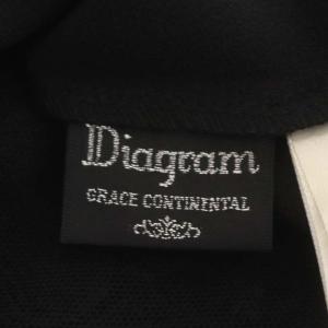 Diagram GRACE CONTINENTAL レース ブラウス プルオーバー 長袖 切替 ギャザー 36 黒 ブラック