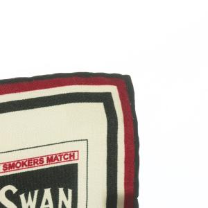 ANYA HINDMARCH スカーフ シルク スワン柄 総柄 ベージュ マルチカラー