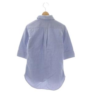 MADISONBLUE シャンブレー七分袖シャツ 0 青 ブルー