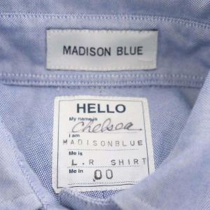 MADISONBLUE シャンブレー七分袖シャツ 0 青 ブルー