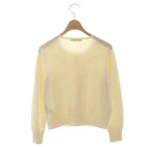 ANAYI レース×ビーズ刺繍ニットカーディガン 長袖 38 オフホワイト