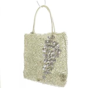 ANTEPRIMA ワイヤーバッグ ハンドバッグ PVC 花モチーフ フラワー シルバー