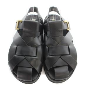 TOD'S Tタイムレス グルカサンダル レザー 25cm ブラック