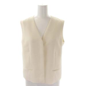 23SS Oxford Crepe CL Slim Vest ベスト 前開き S アイボリー