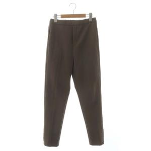 スリットテーパードパンツ(2wayギャバ) ストレッチ 34 モカ