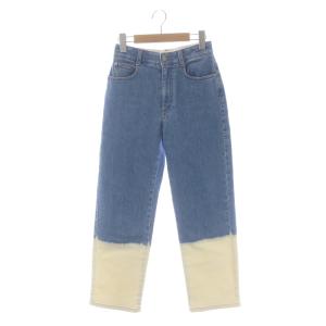 デニムパンツ ジーンズ  バイカラー 24 ライトブルー オフホワイト