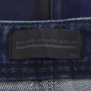 DIESEL BLACK GOLD デニムパンツ ジーンズ スリム ストレッチ ボタンフライ 32 紺 ネイビー 黒 ブラック Type-2510