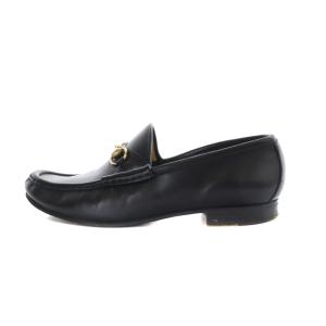 GUCCI ビットローファー レザー 36.5 23.5cm 黒 ブラック 0255