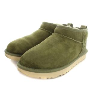 UGG australia クラシック ウルトラ ミニ Classic Ultra Mini ムートンブーツ ショート 25cm カーキ 緑 1116109