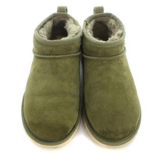 UGG australia クラシック ウルトラ ミニ Classic Ultra Mini ムートンブーツ ショート 25cm カーキ 緑 1116109