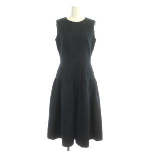 ワンピース ノースリーブ ロング ミモレ 38 紺 ネイビー