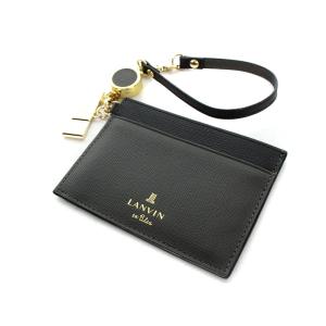 LANVIN en Bleu パスケース カードケース レザー 黒 ブラック
