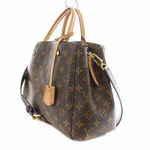 LOUIS VUITTON M41056 モノグラム モンテーニュMM ハンドバッグ 2WAY ブラウン