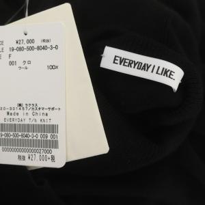EVERYDAY I LIKE EVERYDAY タートルネックニット セーター 長袖 黒