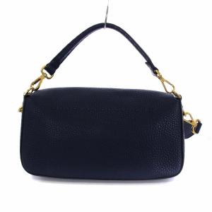 FENDI セレリア バゲットバッグ ハンドバッグ 2WAY レザー ネイビー