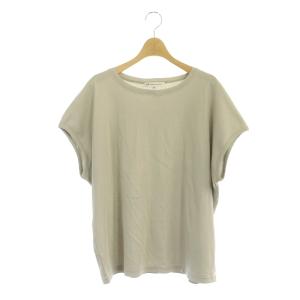 vingt-trois 22AW フレンチスリーブ カットソー プルオーバー 無地 コットン 48 グレージュ