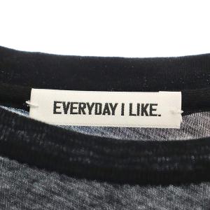 EVERYDAY I LIKE 22SS Semi-Sheer T-shirt Tシャツ カットソー 長袖 黒 ブラック