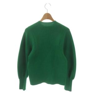 UNITED ARROWS コンストラクティブ スリーブ ニット セーター ウール混 長袖 緑 グリーン