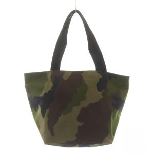 925Wカモフラージュ ナイロン舟型ショルダーL 迷彩 トートバッグ カーキ