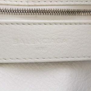 BALENCIAGA 370926 ペーパーA6 ハンドバッグ ショルダーバッグ 2way 斜め掛け レザー ホワイト