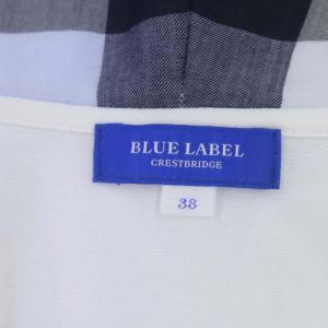 BLUE LABEL CRESTBRIDGE ジップパーカー ジャケット クロップド丈 38 白 ホワイト