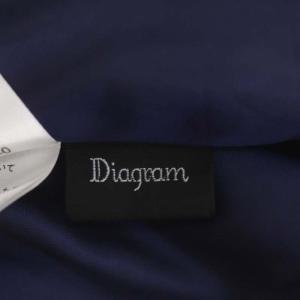 Diagram GRACE CONTINENTAL バイカラーレース切替 ワンピース ロング 半袖 38 青 紺 黒
