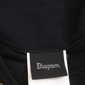 Diagram GRACE CONTINENTAL 21AW Vネックコンビワンピース ロング フレンチスリーブ 36 黒 ベージュ