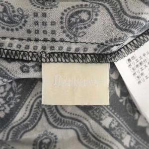 Diagram GRACE CONTINENTAL 21SS バンダナバイカラーワンピース ロング 半袖 ベルト付き 36 白 黒 ホワイト ブラック