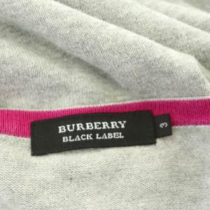 BURBERRY BLACK LABEL アーガイル Vネックセーター ニット 長袖 3 グレー 紺 ピンク
