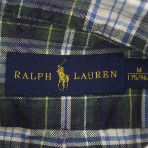 RALPH LAUREN ポニー刺繍 チェック 長袖シャツ ボタンダウン M マルチカラー