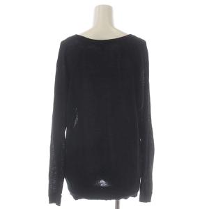 Theory SAG HARBOR V DOLMAN リネン Vネック ニット カットソー 長袖 S 黒 ブラック